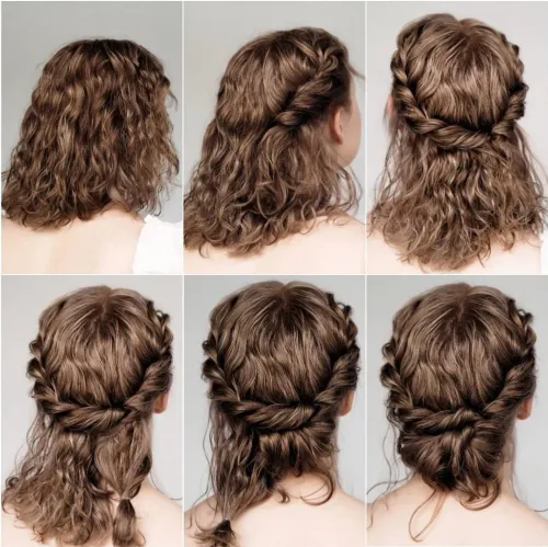 Penteados para cabelo curto cacheado